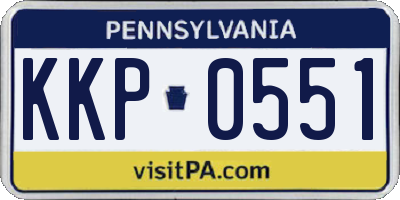 PA license plate KKP0551