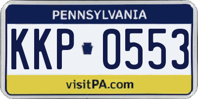 PA license plate KKP0553