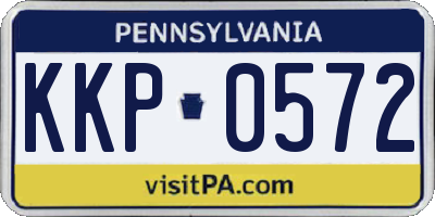 PA license plate KKP0572
