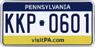 PA license plate KKP0601