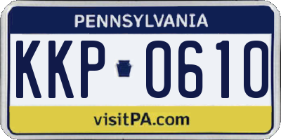 PA license plate KKP0610