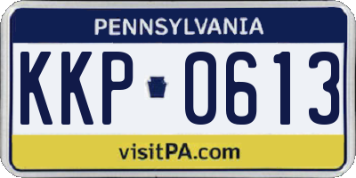 PA license plate KKP0613
