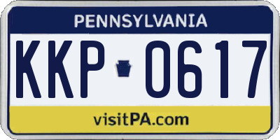 PA license plate KKP0617