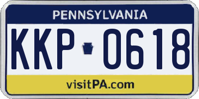 PA license plate KKP0618