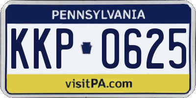 PA license plate KKP0625