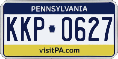 PA license plate KKP0627