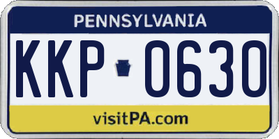 PA license plate KKP0630