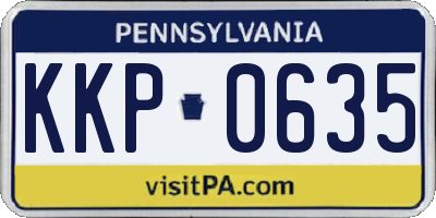 PA license plate KKP0635