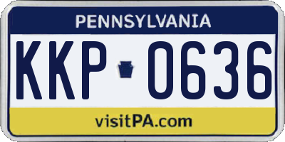 PA license plate KKP0636