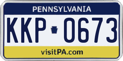 PA license plate KKP0673