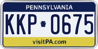 PA license plate KKP0675