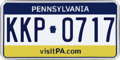 PA license plate KKP0717