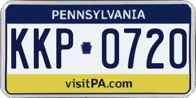 PA license plate KKP0720