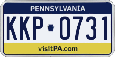 PA license plate KKP0731