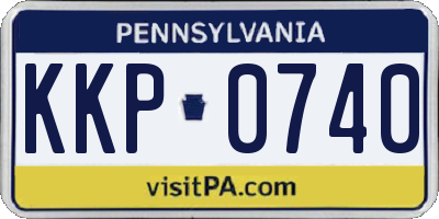 PA license plate KKP0740