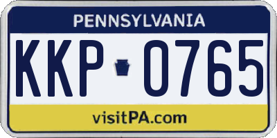 PA license plate KKP0765
