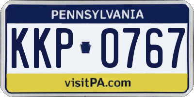 PA license plate KKP0767