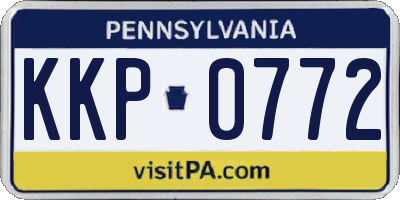 PA license plate KKP0772