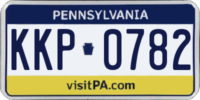 PA license plate KKP0782