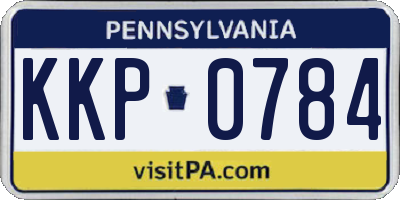 PA license plate KKP0784