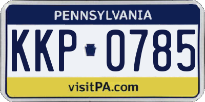 PA license plate KKP0785
