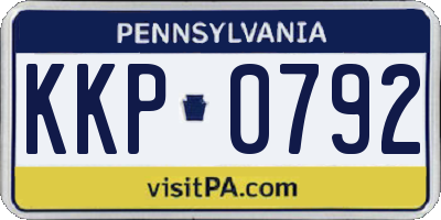 PA license plate KKP0792