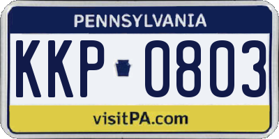 PA license plate KKP0803