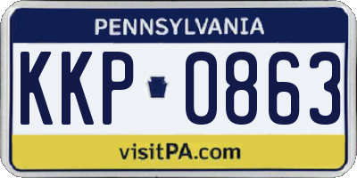 PA license plate KKP0863