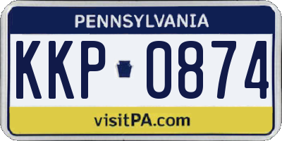 PA license plate KKP0874