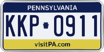 PA license plate KKP0911