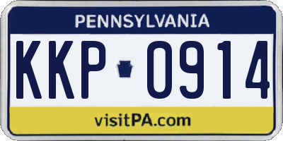 PA license plate KKP0914