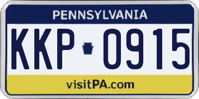 PA license plate KKP0915