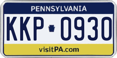 PA license plate KKP0930