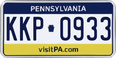 PA license plate KKP0933