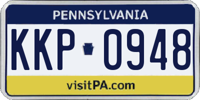 PA license plate KKP0948