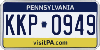 PA license plate KKP0949