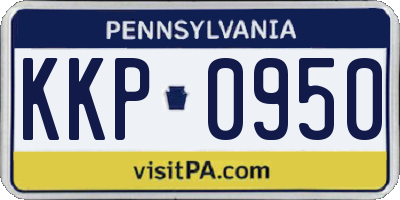 PA license plate KKP0950