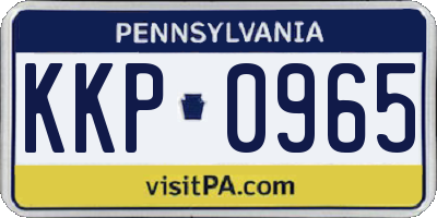 PA license plate KKP0965