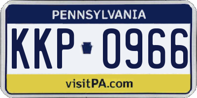 PA license plate KKP0966