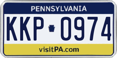 PA license plate KKP0974