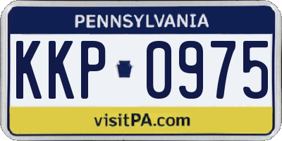 PA license plate KKP0975