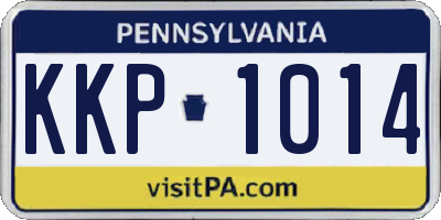 PA license plate KKP1014