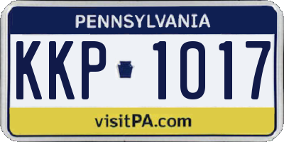 PA license plate KKP1017