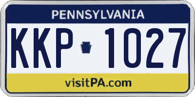 PA license plate KKP1027