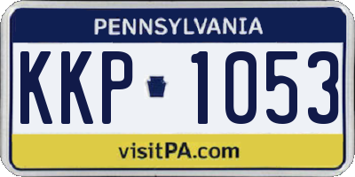 PA license plate KKP1053