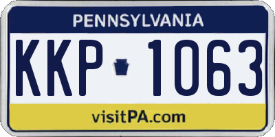 PA license plate KKP1063