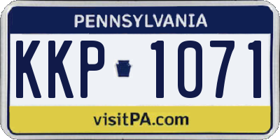 PA license plate KKP1071