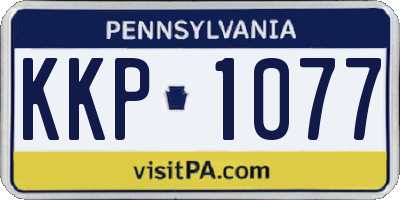 PA license plate KKP1077