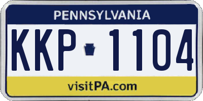 PA license plate KKP1104