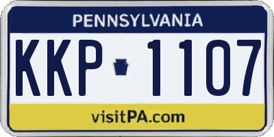 PA license plate KKP1107